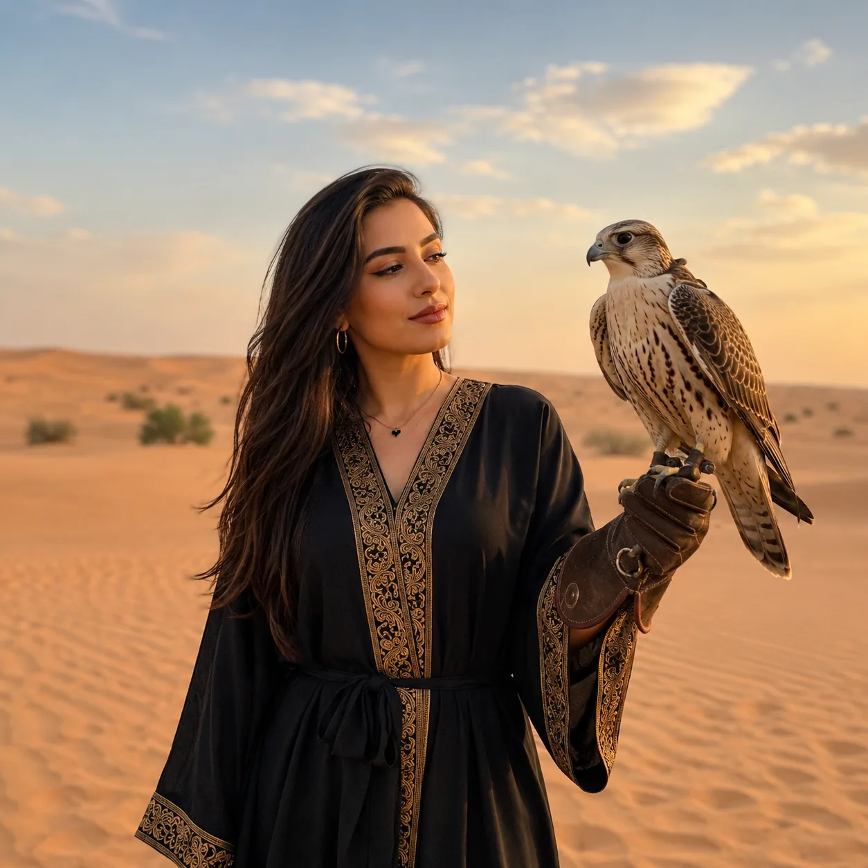 Girl with Falcon