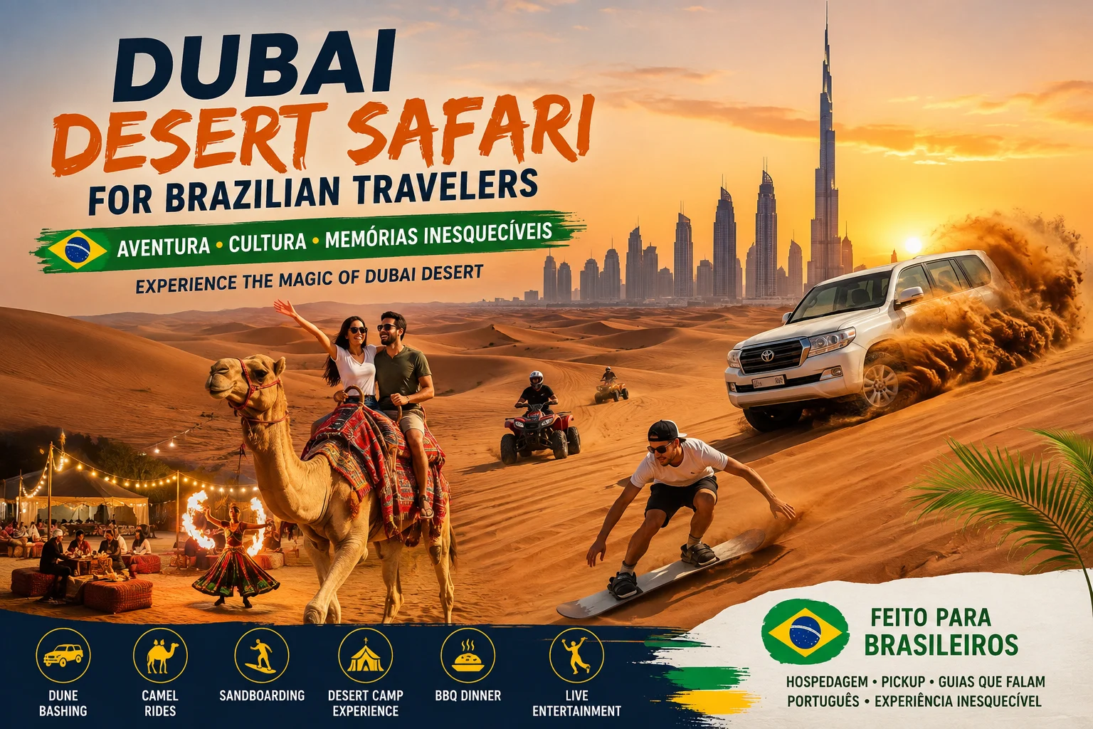 Dubai Desert Safari for Brazilian Travelers in the red dunes