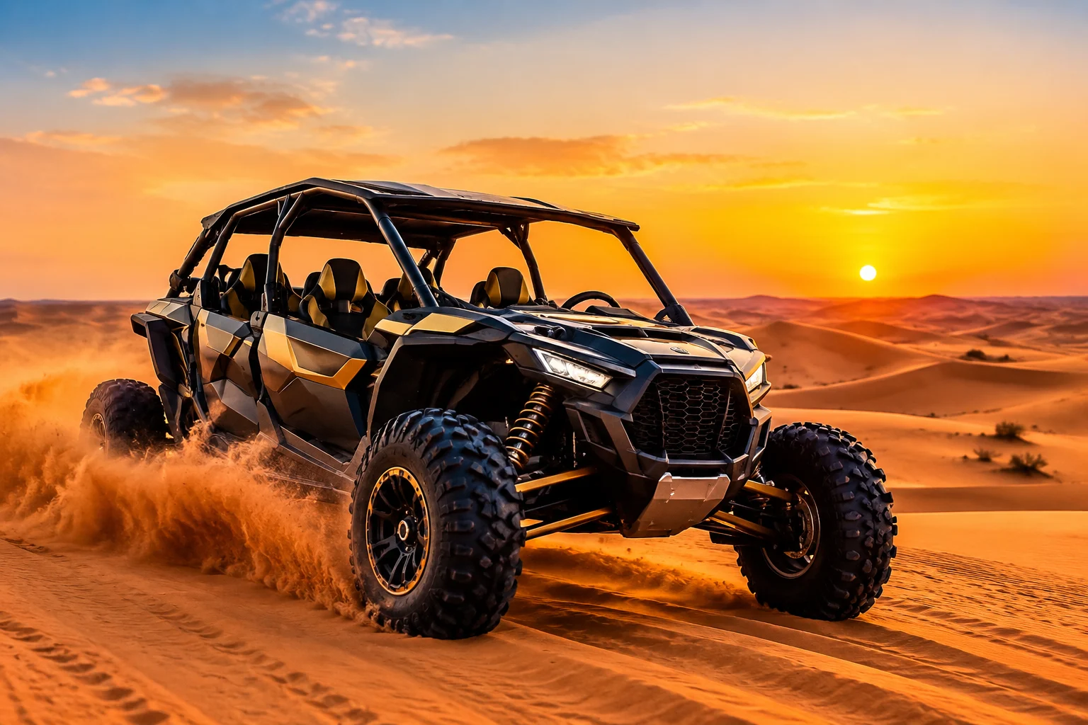 Luxury buggy adventure Dubai - premium dune buggy tour in Lahbab Red Dunes