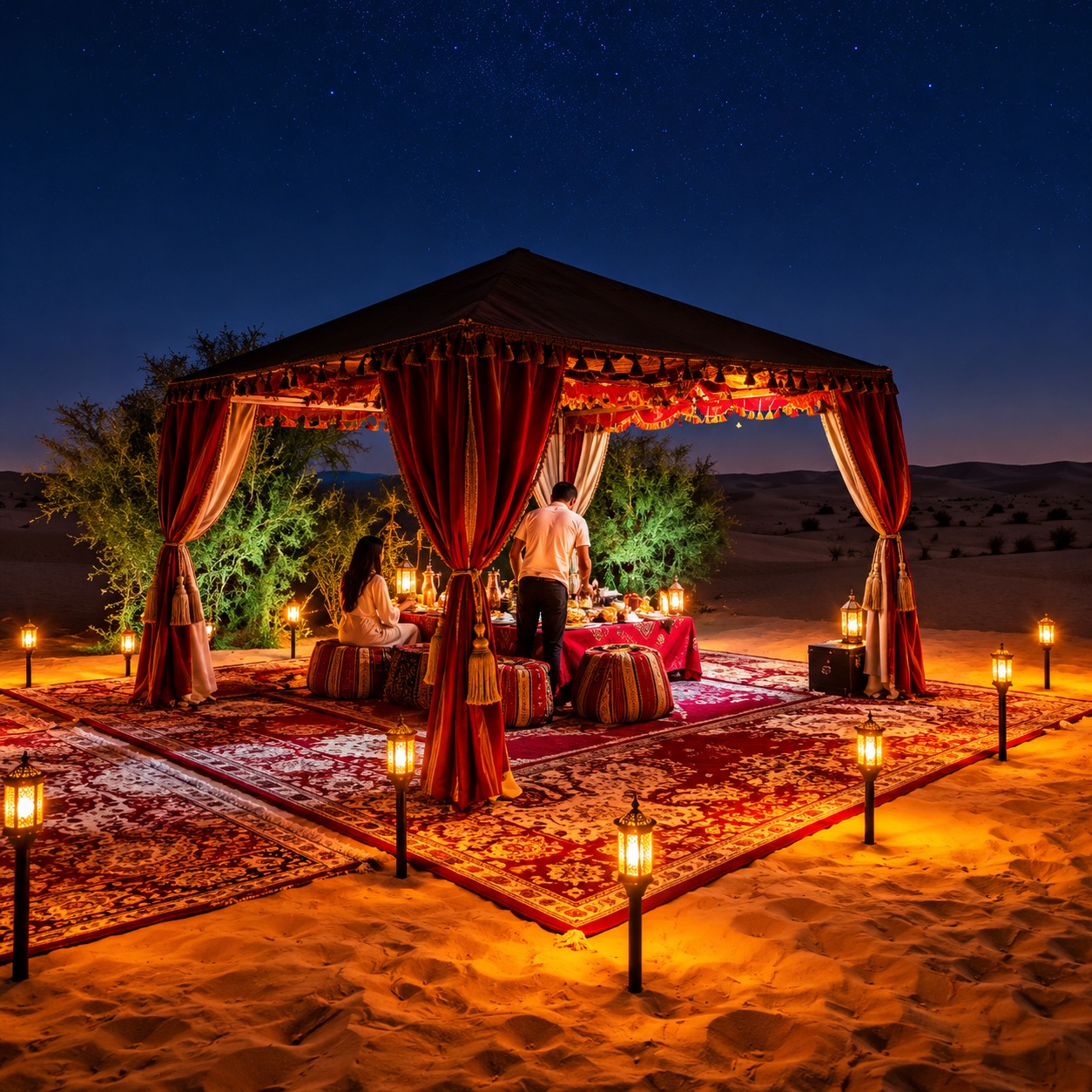 Overnight desert safari Dubai with live entertainment